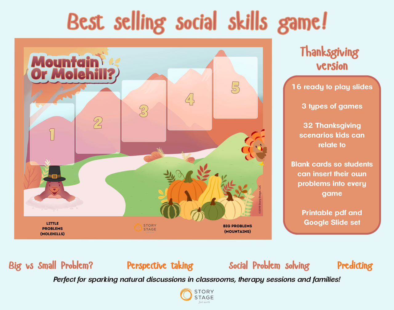 Thanksgiving Edition Mountain or  Molehill: a problems + emotional reactions game