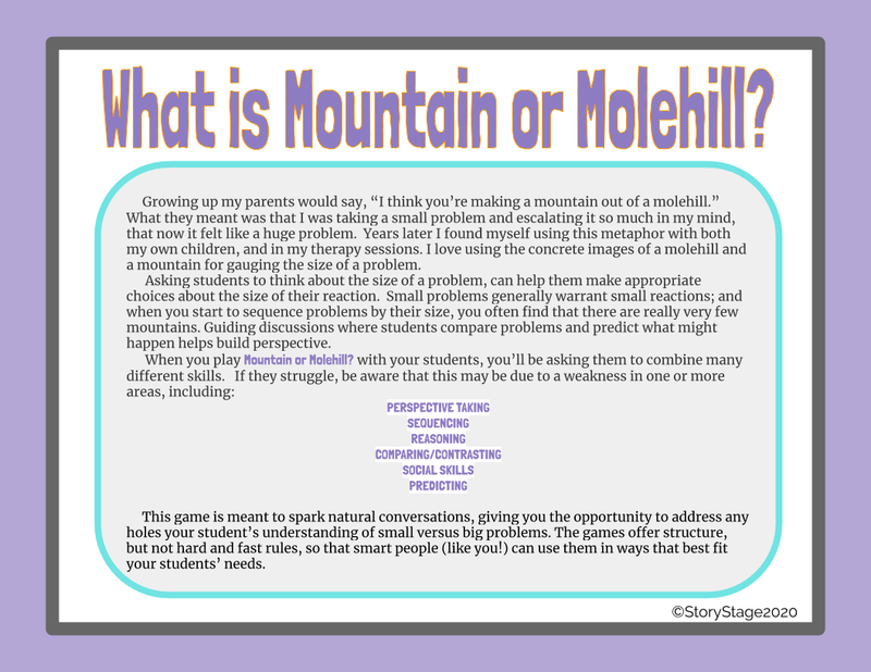 Mountain or  Molehill: a problems + emotional reactions game
